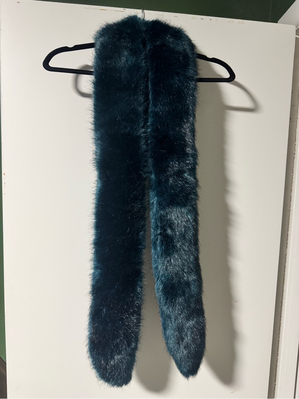 Teal Faux Fur Scarf Stole
